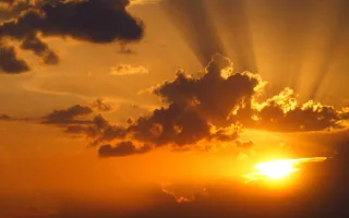 夕焼けの絵葉書