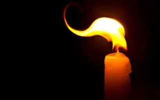 ろうそくの火と墓守