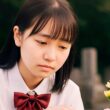 悲しむ少女