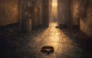 玄関で待っていた