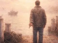 港町で見つけた古い鍵