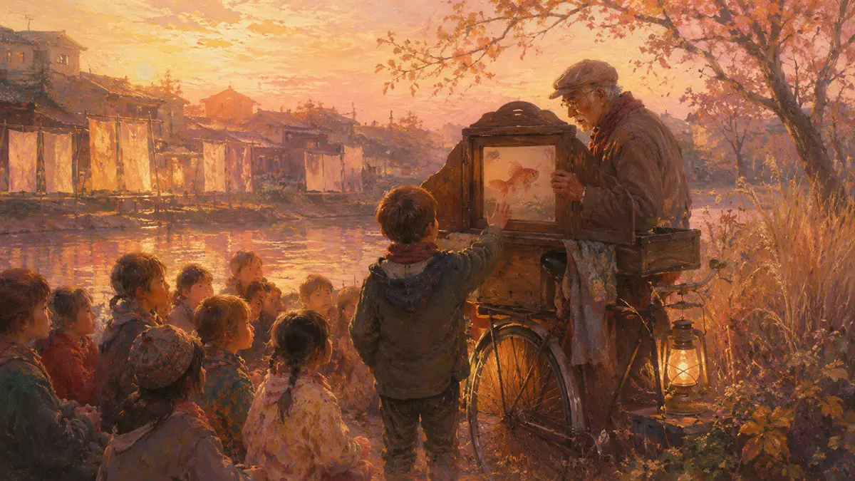 川辺の夕暮れの物語