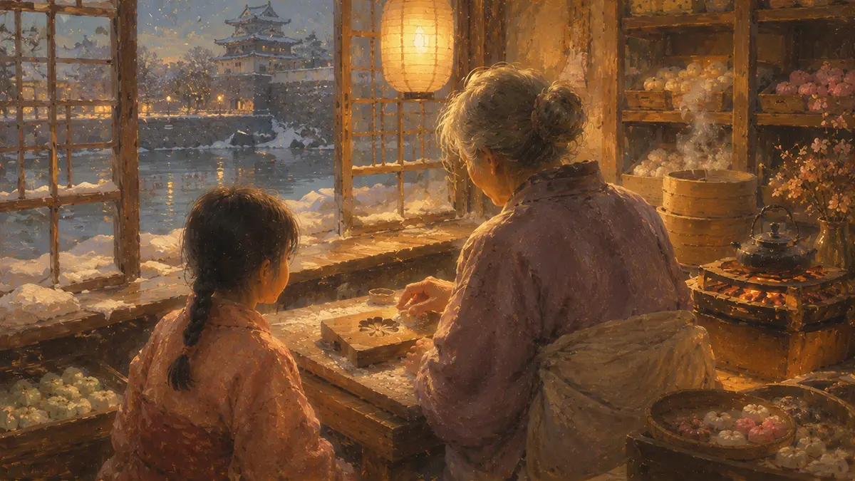 暖かい冬の菓子作り