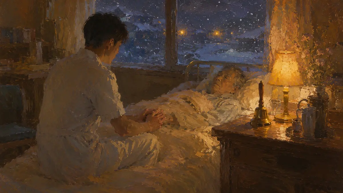穏やかな夜の病室
