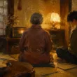 祖母は大根を四つに切った