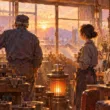 朝の読み合わせで先輩は目を閉じる